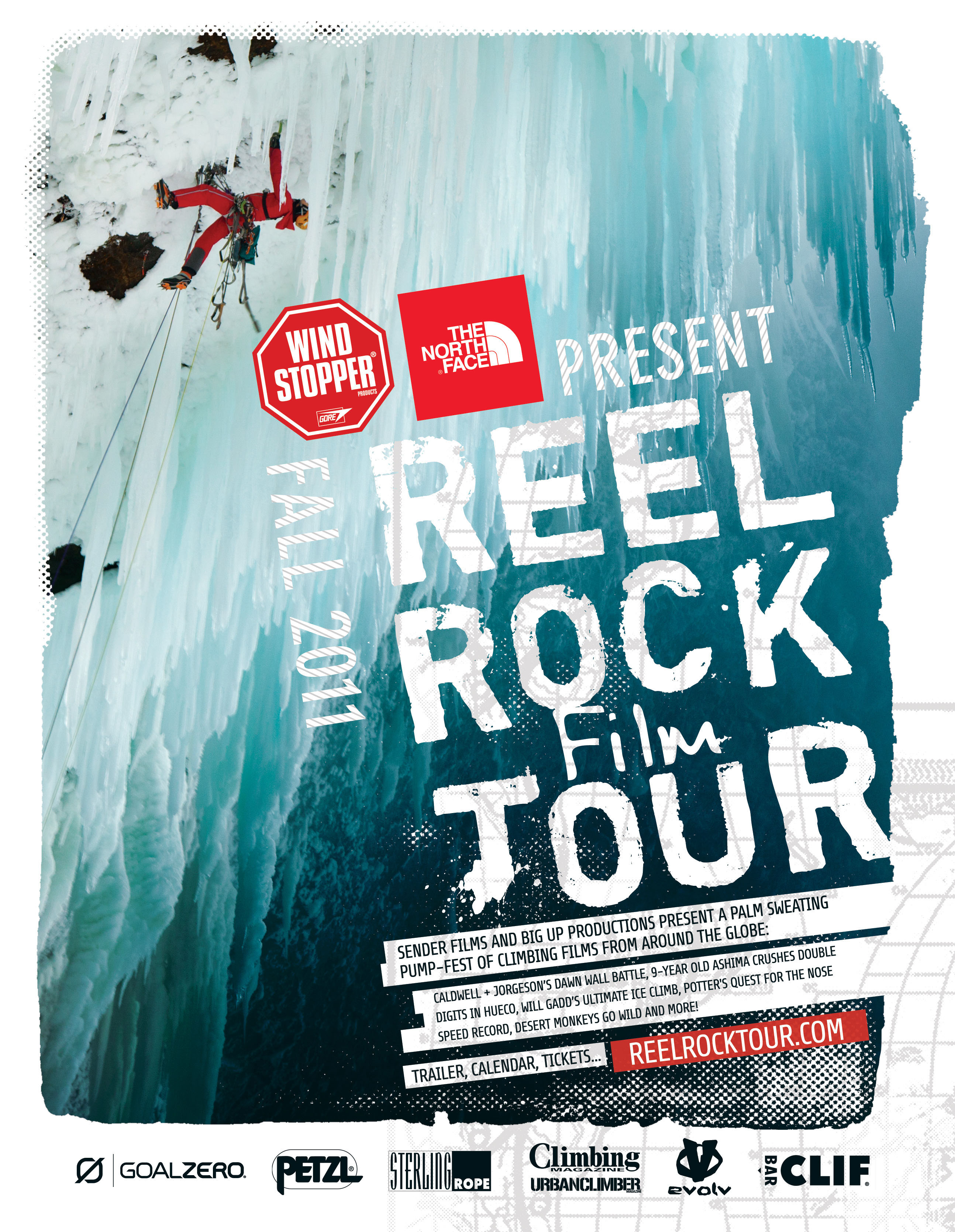 Reel Rock 2011 poster. Credit: Sender Films,  Shot on 2012-02-29 Photo taken.Licensed under: Public Domain.